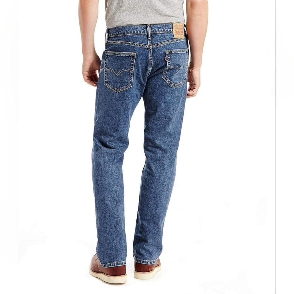 Levi's 505 Regular Fit Straight Leg Jeans Blue Denim 42x32 Mens VGC